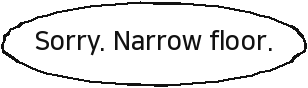 Sorry. Narrow floor.