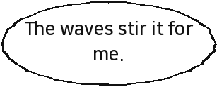 The waves stir it for me.