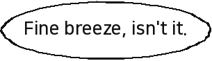 Fine breeze, isn't it.